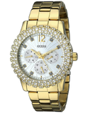  Shop Authentic Guess Dazzler Diamonds Silver Dial Gold Steel Strap Watch for Women - W0335L2 - Luxxuri