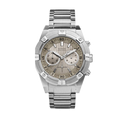 Guess Jolt Chronograph Grey Dial Silver Steel Strap Watch for Men - W0377G1