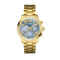  Shop Authentic Guess Mini Sunrise Quartz Blue Dial Gold Steel Strap Watch For Women - W0448L6 - Luxxuri