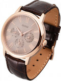  Shop Authentic Guess Wafer Quartz Beige Dial Brown Leather Strap Watch For Men - W0496G1 - Luxxuri