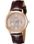 Shop Authentic Guess Wafer Quartz Beige Dial Brown Leather Strap Watch For Men - W0496G1 - Luxxuri