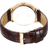  Shop Authentic Guess Wafer Quartz Beige Dial Brown Leather Strap Watch For Men - W0496G1 - Luxxuri