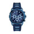  Shop Authentic Guess Velocity Chronograph Blue Dial Blue Rubber Steel Strap Watch for Men - W0599G4 - Luxxuri