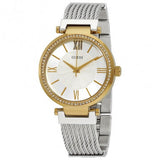  Shop Authentic Guess Soho Diamonds Silver Dial Silver Mesh Bracelet Watch for Women - W0638L7 - Luxxuri