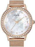 Shop Authentic Guess Chelsea Mother of Pearl White Dial Rose Gold Mesh Strap Watch For Women - W0647L2 - Luxxuri