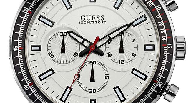  Shop Authentic Guess Fuel Multifunction White Dial Black Rubber Strap Watch for Men - W0802G1 - Luxxuri