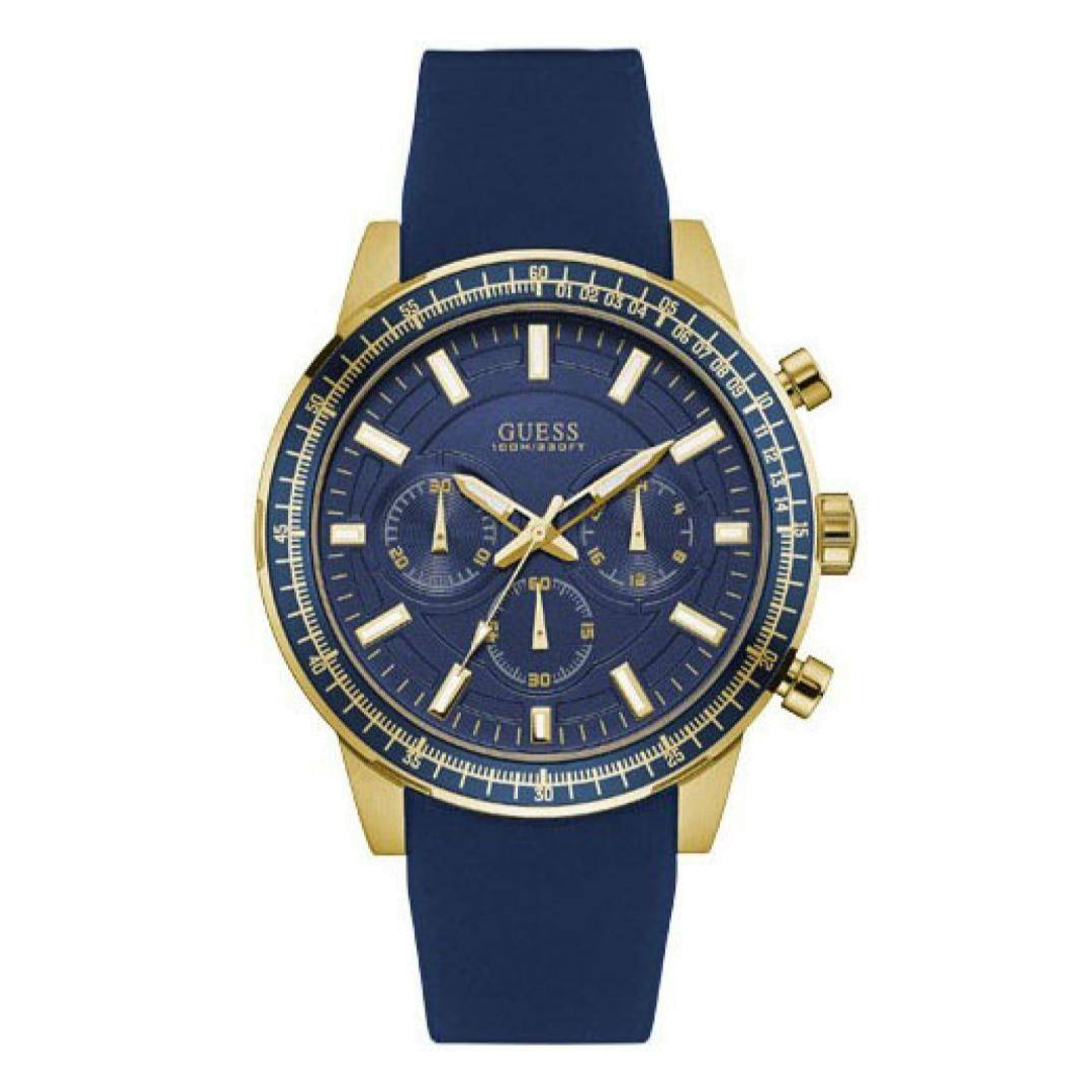  Shop Authentic Guess Fuel Chronograph Blue Dial Blue Rubber Strap Watch for Men - W0802G2 - Luxxuri
