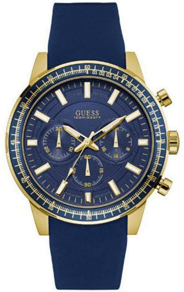  Shop Authentic Guess Fuel Chronograph Blue Dial Blue Rubber Strap Watch for Men - W0802G2 - Luxxuri