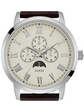  Shop Authentic Guess Delancy Quartz White Dial Brown Leather Strap Watch For Men - W0870G1 - Luxxuri