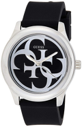 Guess G-Twist Quartz Black Dial Black Silicone Strap Watch For Men  - W0911L8