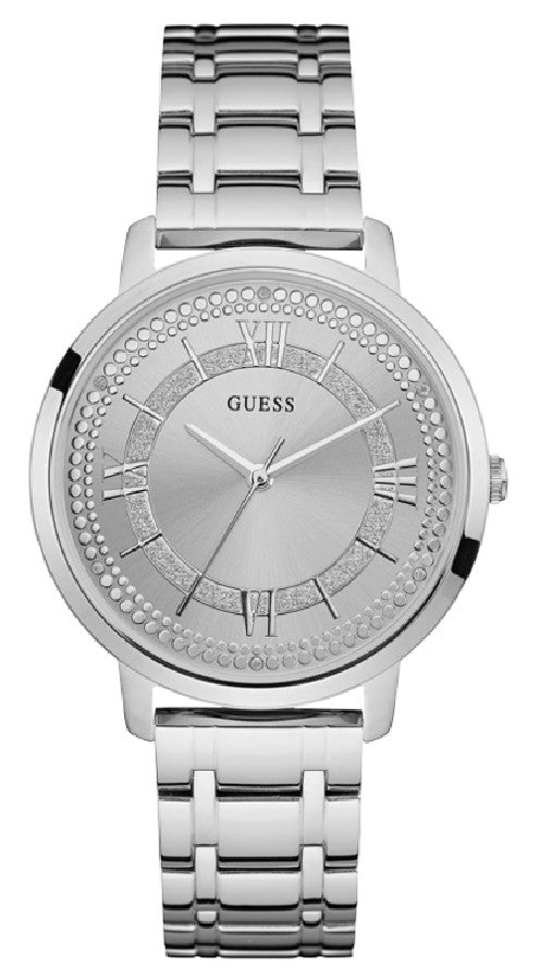  Shop Authentic Guess Montauk Silver Dial Stainless Steel Watch For Women - W0933L1 - Luxxuri