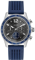  Shop Authentic Guess Fleet Chronograph Black Dial Blue Rubber Strap Watch for Men - W0971G2 - Luxxuri