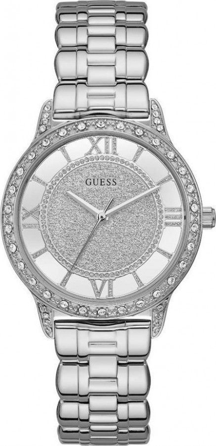  Shop Authentic Guess Ethereal Diamonds Silver Dial Silver Steel Strap Watch for Women - W1013L1 - Luxxuri