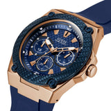  Shop Authentic Guess Legacy Chronograph Blue Dial Blue Rubber Strap Watch For Men - W1049G9 - Luxxuri