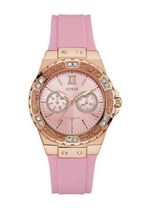  Shop Authentic Guess Rose Gold Dial with Diamonds Pink Rubber Strap Watch For Women - W1053L3 - Luxxuri