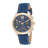  Shop Authentic Guess Marina Chronograph Blue Dial Blue Denim Strap Watch For Women - W1057L1 - Luxxuri