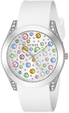  Shop Authentic Guess Wanderlust Crystals Silver Dial White Rubber Strap Watch For Women - W1059L3 - Luxxuri