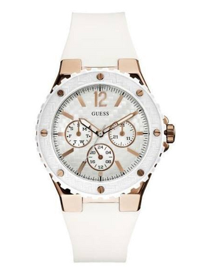  Shop Authentic Guess Overdrive Analog White Dial White Rubber Strap Watch for Women - W10614L2 - Luxxuri