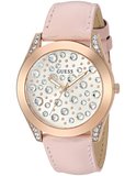 Shop Authentic Guess Wonderlust Beige Dial Pink Leather Strap Watch for Women - W1065L1 - Luxxuri