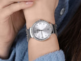  Shop Authentic Guess Chiffon Silver Dial Silver Mesh Bracelet Watch For Women - W1083L1 - Luxxuri