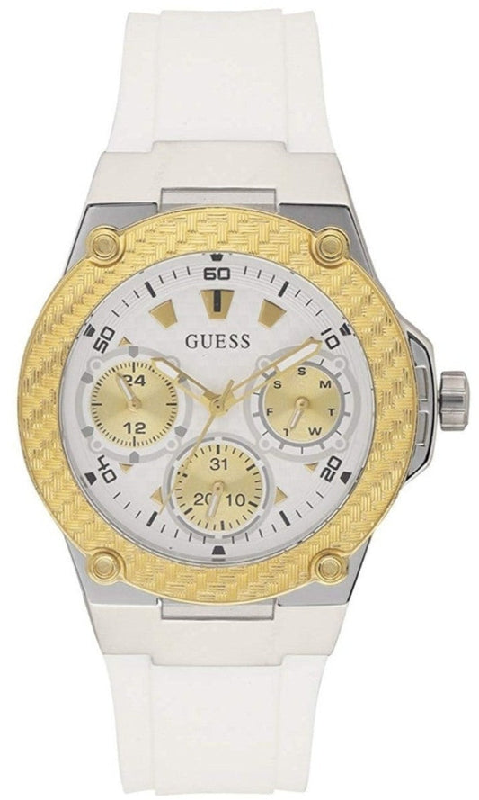 Guess Zena Analog White Dial White Rubber Strap Watch For Women - W1094L1