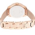 Guess Tri Glitz Quartz Diamonds Rose Gold Dial Rose Gold Mesh Bracelet Watch For Women - W1142L4