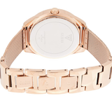  Shop Authentic Guess Tri Glitz Quartz Diamonds Rose Gold Dial Rose Gold Mesh Bracelet Watch For Women - W1142L4 - Luxxuri