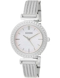  Shop Authentic Guess Quartz Silver Dial Silver Mesh Bracelet Watch For Women - W1152L1 - Luxxuri
