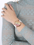  Shop Authentic Guess Crush Crystals Gold Dial White Rubber Strap Watch for Women - W1223L3 - Luxxuri