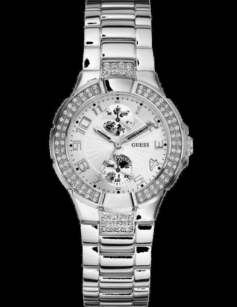  Shop Authentic Guess Mini Prism Diamonds Silver Dial Silver Steel Strap Watch for Women - W12638L1 - Luxxuri
