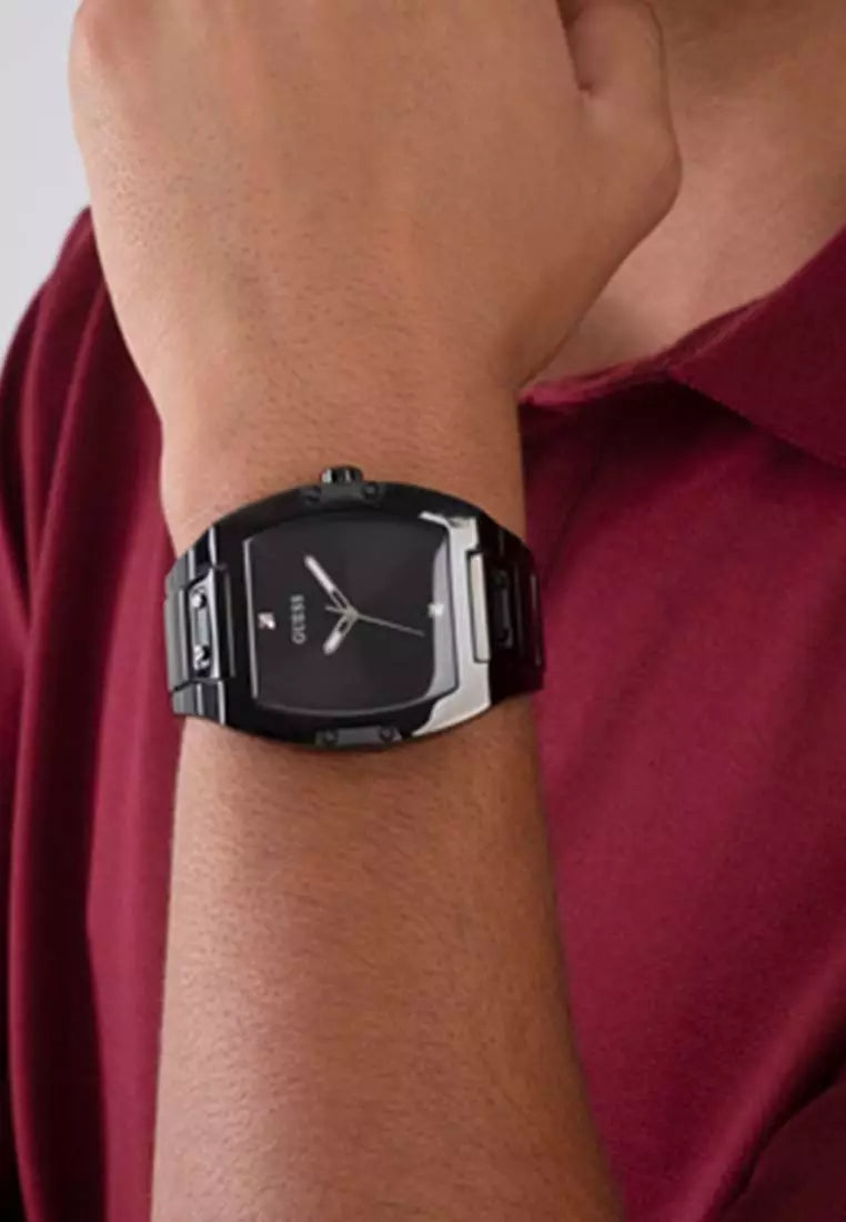 Guess Trend Black Dial Black Steel Strap Watch for Men - GW0387G3