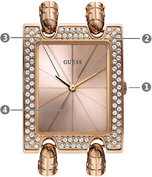  Shop Authentic Guess Mod Heavy Metal Diamonds Rose Gold Dial Rose Gold Steel Strap Watch for Women - W0072L3 - Luxxuri