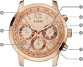  Shop Authentic Guess Sunrise Quartz Rose Gold Dial Rose Gold Steel Strap Watch For Women - W0330L2 - Luxxuri