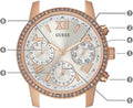  Shop Authentic Guess Mini Surprise Analog Silver Dial Rose Gold Steel Strap Watch For Women - W0623L2 - Luxxuri