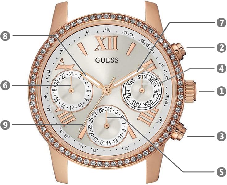  Shop Authentic Guess Mini Surprise Analog Silver Dial Rose Gold Steel Strap Watch For Women - W0623L2 - Luxxuri