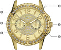  Shop Authentic Guess Sassy Analog Quartz Gold Dial Gold Steel Strap Watch For Women - W0705L2 - Luxxuri