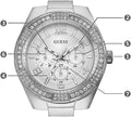  Shop Authentic Guess Luna Diamonds Silver Dial Silver Steel Strap Watch for Women - W0729L1 - Luxxuri