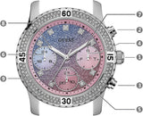  Shop Authentic Guess Confetti Multicolored Dial Silver Steel Strap Watch For Women - W0774L1 - Luxxuri