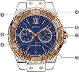  Shop Authentic Guess Limelight Quartz Analog Blue Dial Blue Denim Strap Watch For Women - W0775l10 - Luxxuri