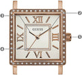 Guess Highline Off White Dial Rose Gold Stainless Steel Mesh Strap Watch For Women - W0826L3