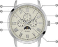 Guess Delancy Quartz White Dial Brown Leather Strap Watch For Men - W0870G1