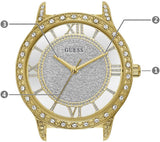  Shop Authentic Guess Analog Diamonds Silver Dial Gold Steel Strap Watch For Women - W1013l2 - Luxxuri