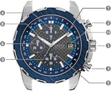  Shop Authentic Guess Octane Chronograph Blue Dial Two Tone Steel Strap Watch for Men - W1046G2 - Luxxuri