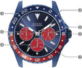  Shop Authentic Guess Odyssey Analog Blue Dial Blue Rubber Strap Watch For Men - W1108G1 - Luxxuri