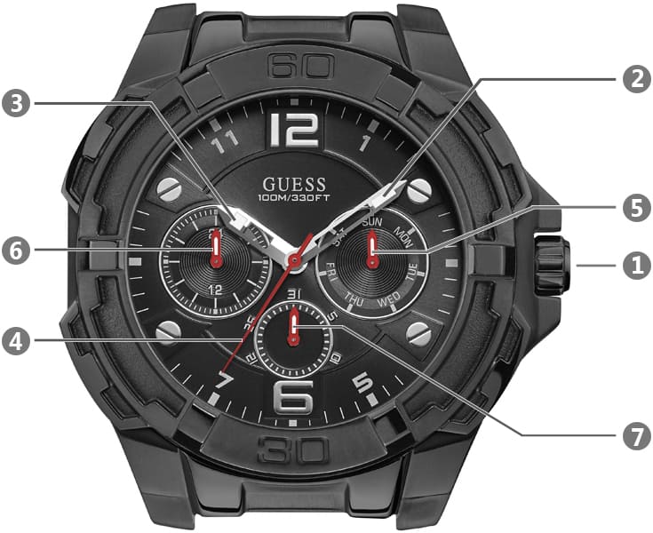 Shop Authentic Guess Genesis Quartz Black Dial Black Silicone Strap Watch For Men - W1254G2 - Luxxuri