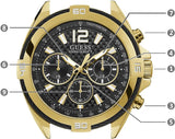  Shop Authentic Guess Surge Chronograph Black Dial Gold Steel Strap Watch for Men - W1258G2 - Luxxuri