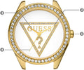  Shop Authentic Guess Mini Triangle Quartz White Dial Gold Leather Strap Watch For Women - W70015l1 - Luxxuri