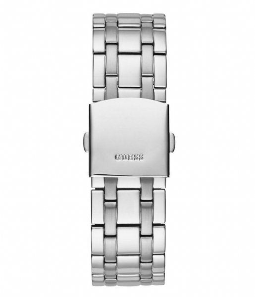 Guess Surge Chronograph Black Dial Silver Steel Strap Watch for Men - W1258G1