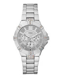  Shop Authentic Guess Vista Diamonds Silver Dial Silver Steel Strap Watch for Women - W12080L1 - Luxxuri