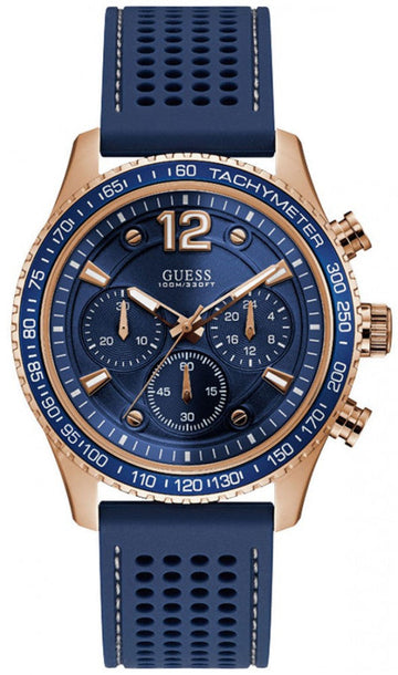  Shop Authentic Guess Fleet Blue Dial Blue Rubber Strap Watch for Men - W0971G3 - Luxxuri